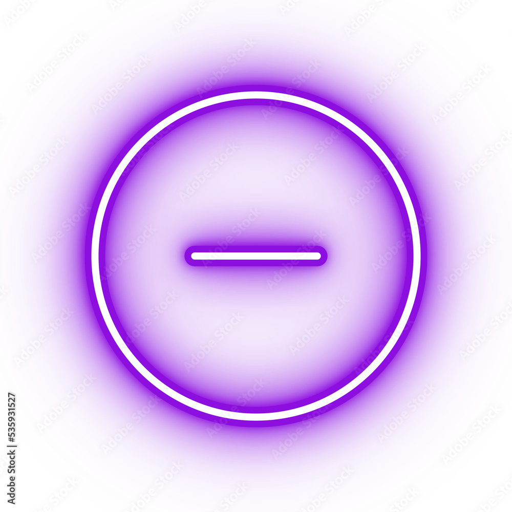 Neon purple do not disturb icon, glowing block icon on transparent background Neon purple do not disturb icon, glowing block icon on transparent background