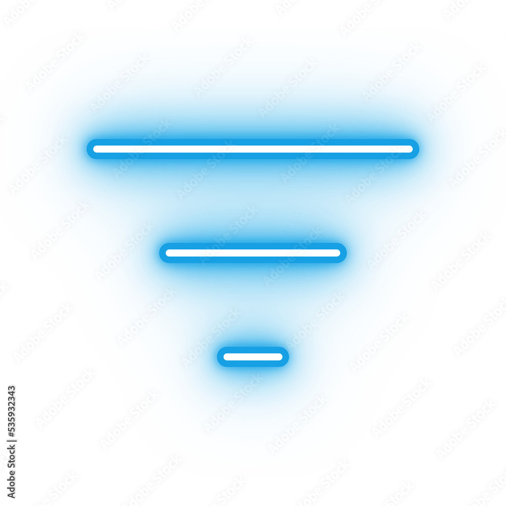 Neon blue document format icon, glowing centre icon on transparent background Neon blue document format icon, glowing centre icon on transparent background
