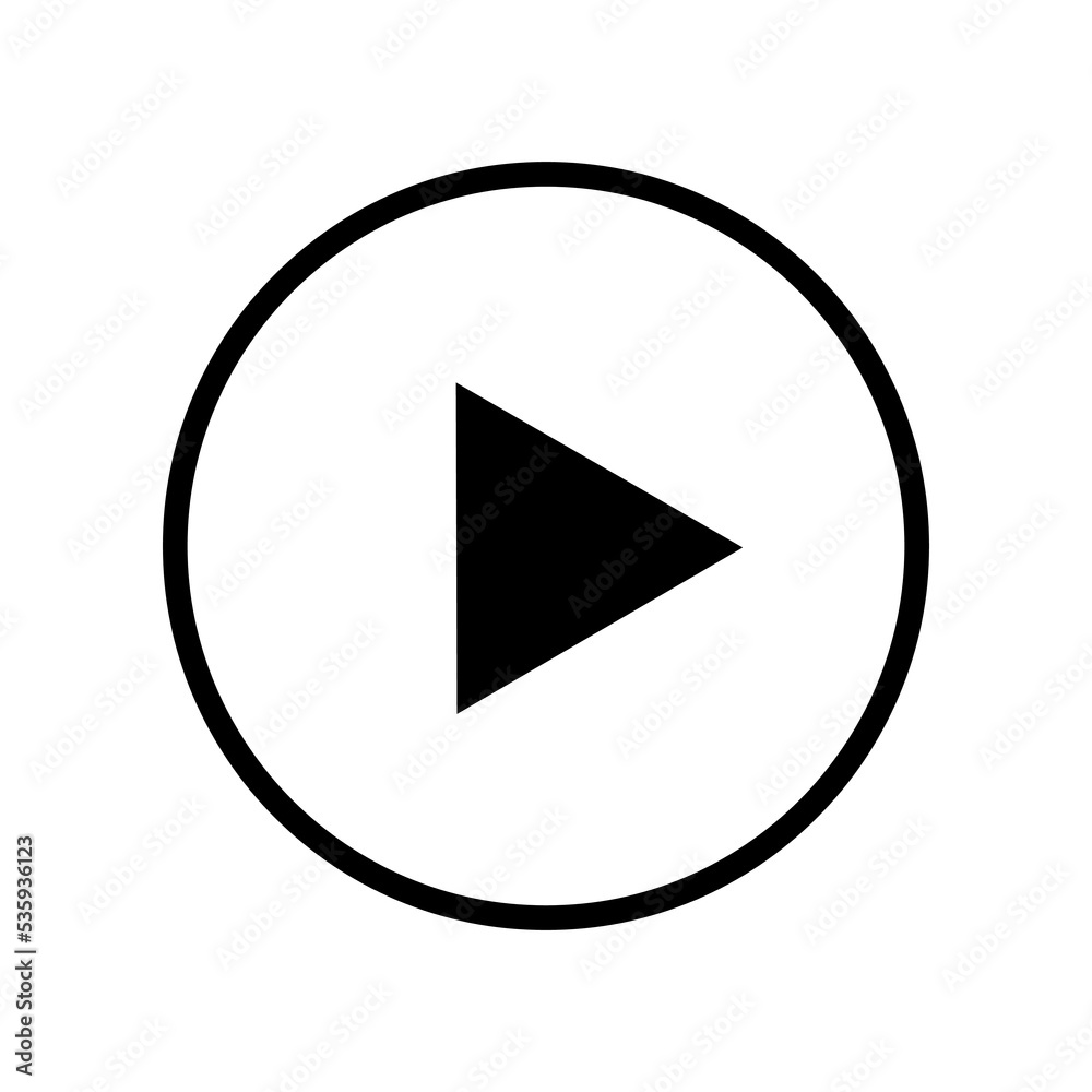 play circle icon. Digital business. Music symbol. Vector illustration. Stock image. play circle icon. Digital business. Music symbol. Vector illustration. Stock image.