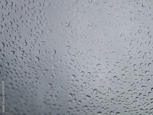 water drops on glass