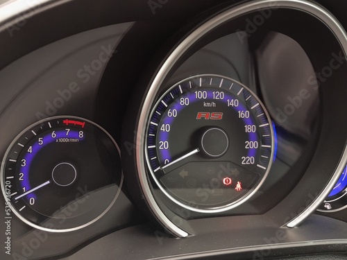 car speedometer and dashboard