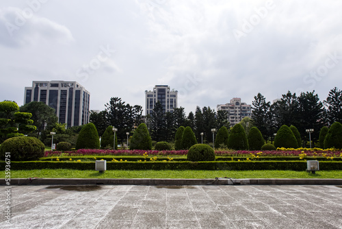 中正紀念堂自由広場 台湾観光名所 Freedom square of National Chiang Kai-shek Memorial Hall in Taipei city in Taiwan © kyo