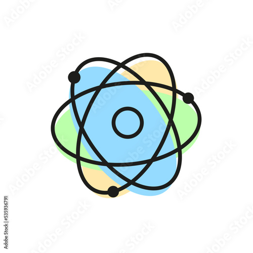 science icon. Construction line logo. Computer technology concept. Business concept. Vector illustration. Stock image. 