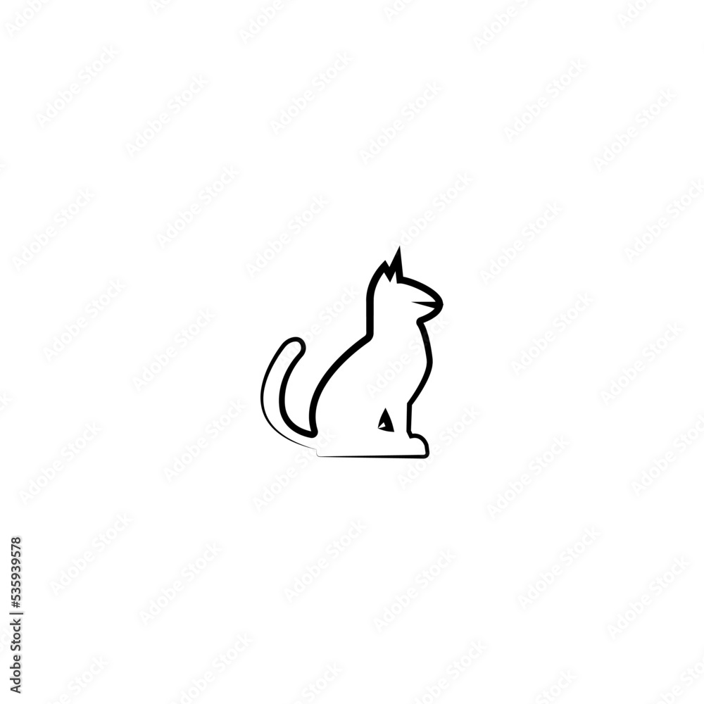 Obraz premium cat animal illustration vector design pet