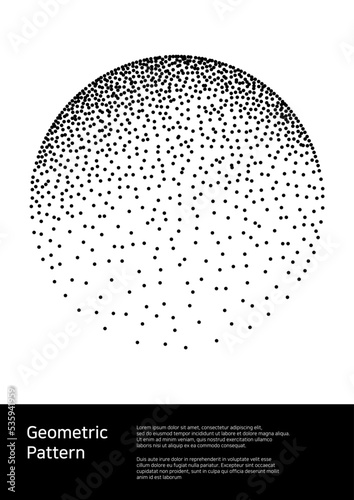 Vector illustration of a circle made of small dots.