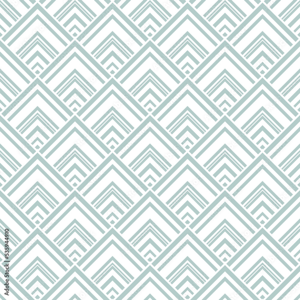 Seamless geometric abstract vector pattern whith light blue and white rhombuses. Geometric modern ornament. Seamless modern background
