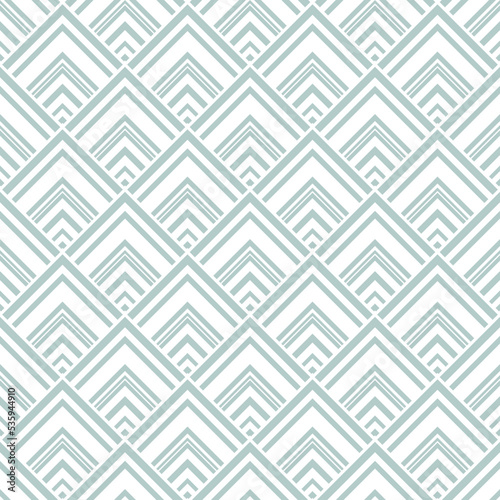 Seamless geometric abstract vector pattern whith light blue and white rhombuses. Geometric modern ornament. Seamless modern background