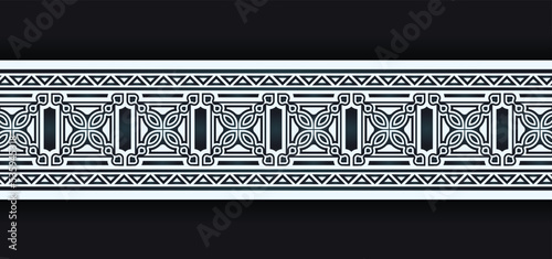 ornament style ethnic seamless borders
