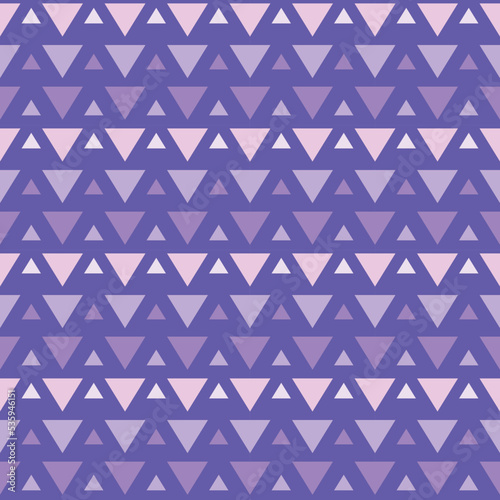 Seamless Purple triangle pattern. Vector background. Geometric abstract texture
