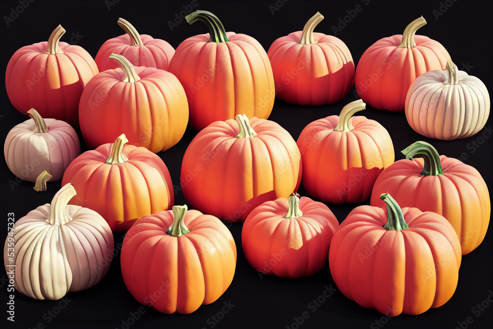 Halloween Background with orange pumpkins Halloween Background with orange pumpkins
