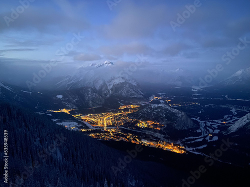 Snow Covered Mountains in the Winter