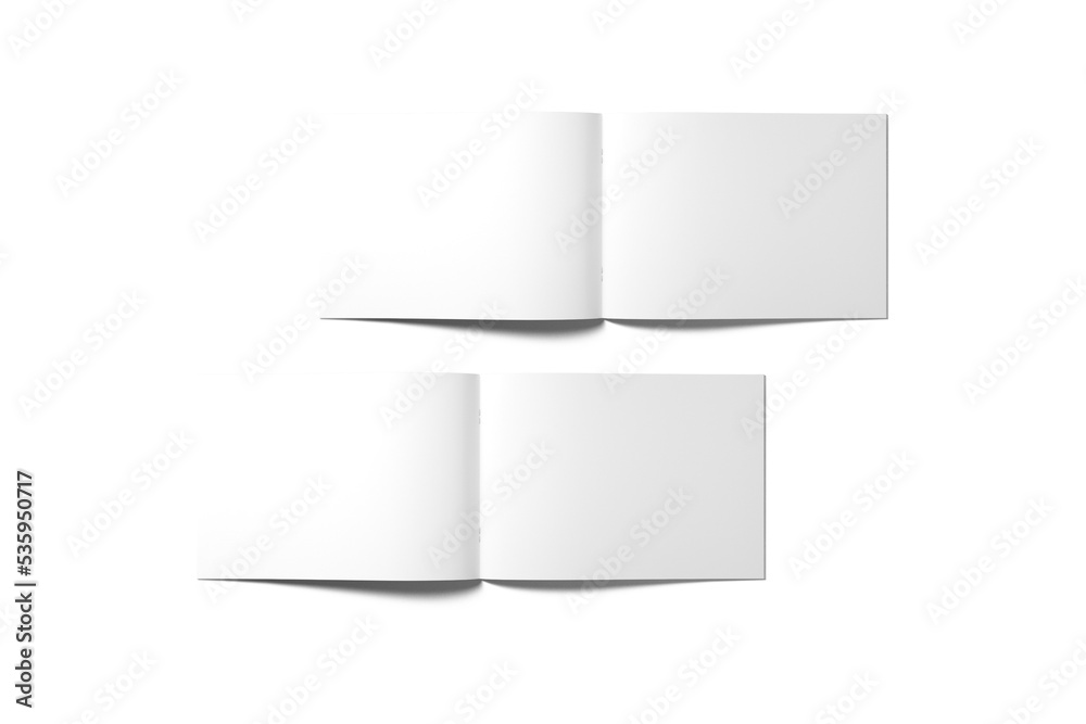 Blank magazine illustration for mockup. 3D Render. Blank magazine illustration for mockup. 3D Render.