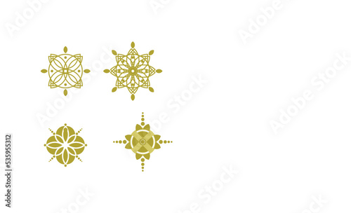 set of mandala logo icon vector design. elegant premium ornament vector logotype symbol