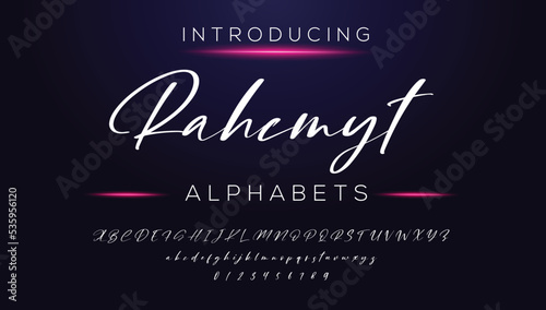  RAHCMYT Best Alphabet Boisterous Amazing Script Signature Logotype Font lettering handwritten