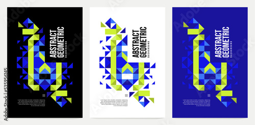 colorful geometric abstract modern background with copy space area