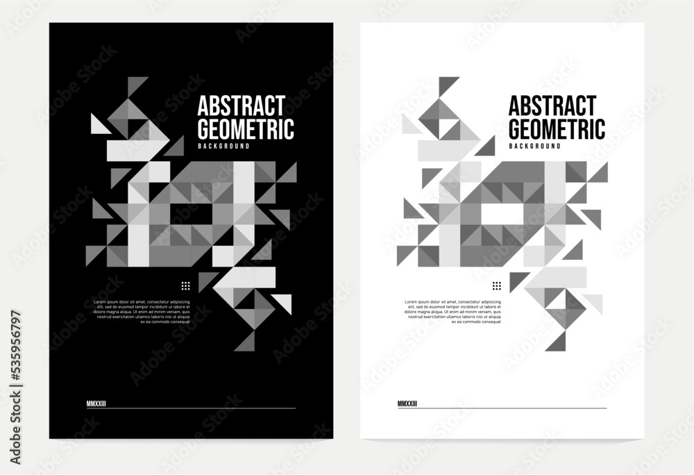 Fototapeta premium monochrome color abstract geometric modern background