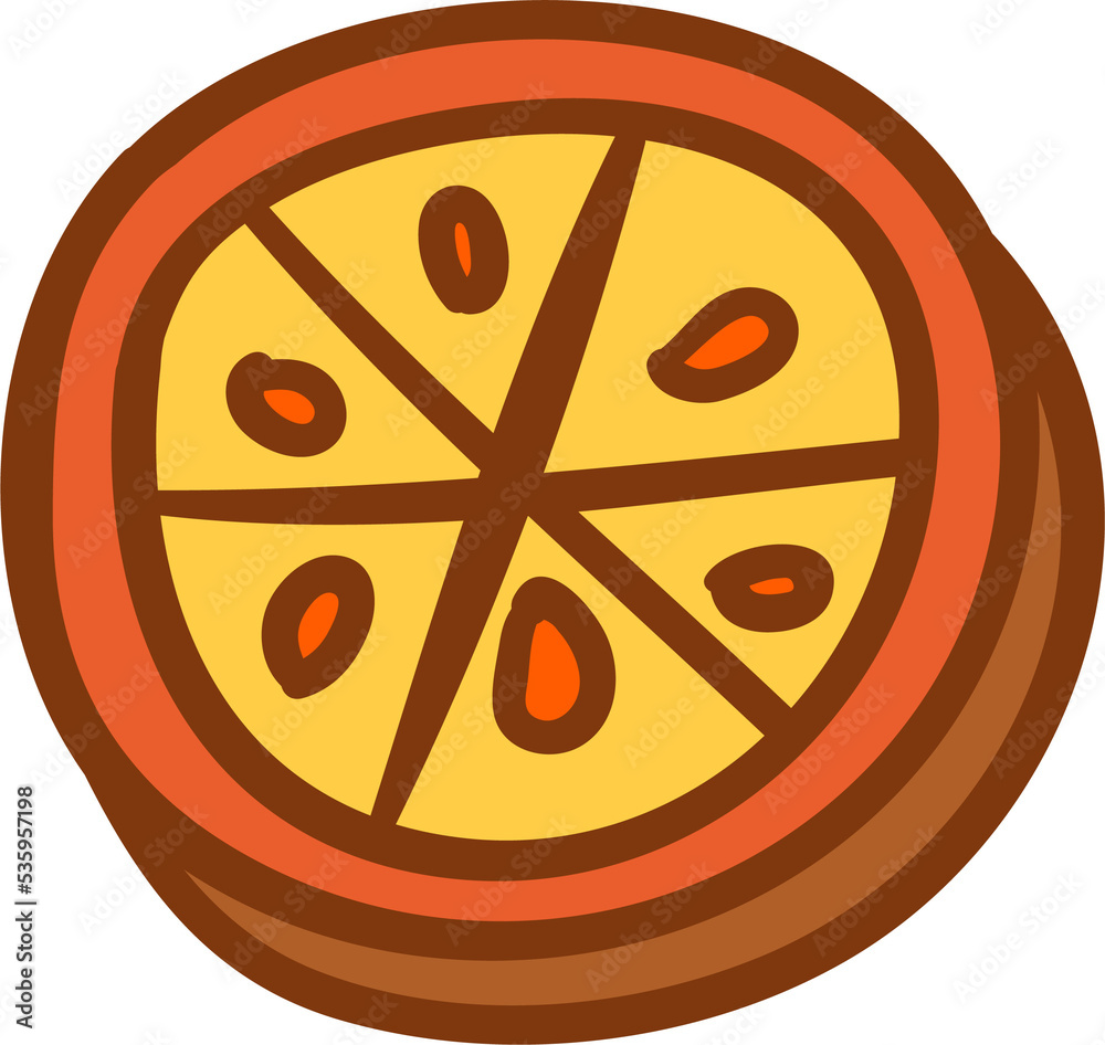 Pizza hand drawn filled outline style Pizza hand drawn filled outline style