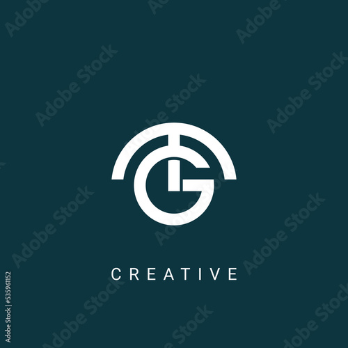 Professional creative trendy awesome artistic GT TG initial triangle based Alphabet icon logo.