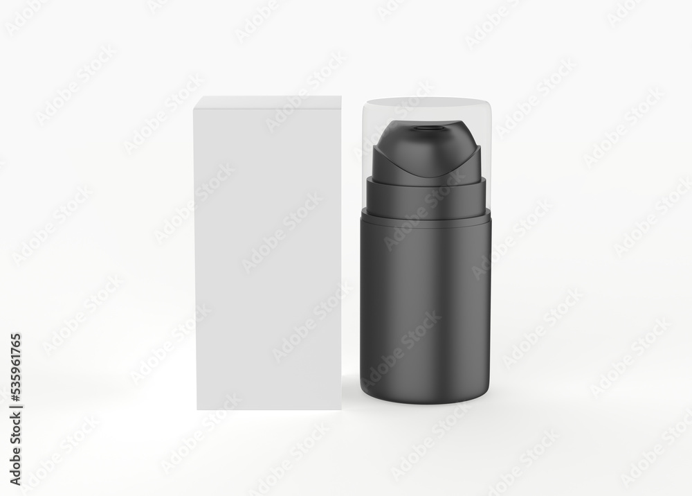 Airless Bottle Mockup isolated on white background. 3d illustration Airless Bottle Mockup isolated on white background. 3d illustration