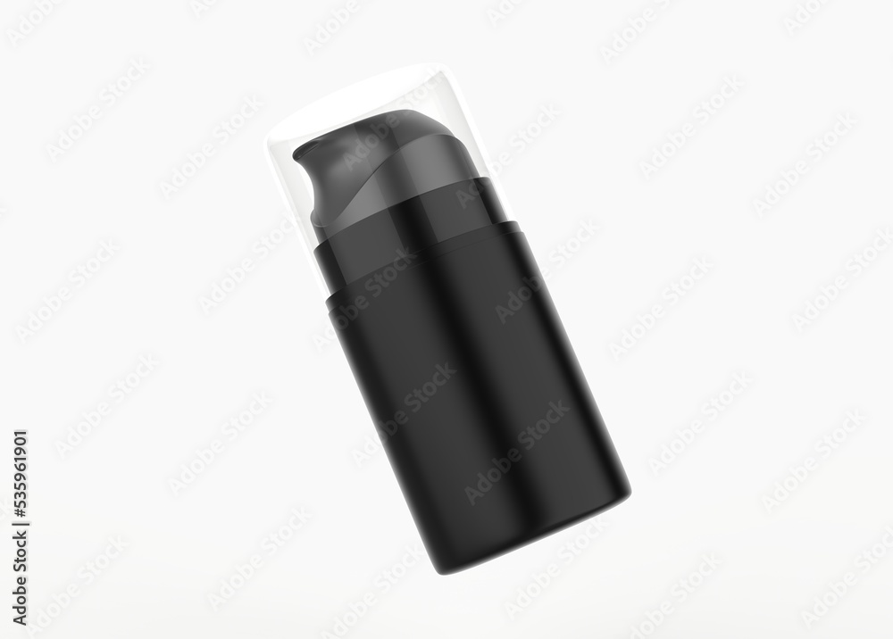 Airless Bottle Mockup isolated on white background. 3d illustration Airless Bottle Mockup isolated on white background. 3d illustration
