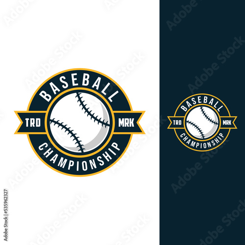 baseball badge vector graphic template. sport illustration in emblem badge patch style.