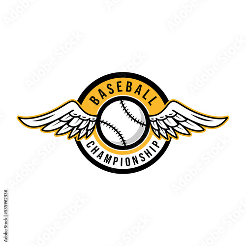 baseball badge vector graphic template. sport illustration in emblem badge patch style.