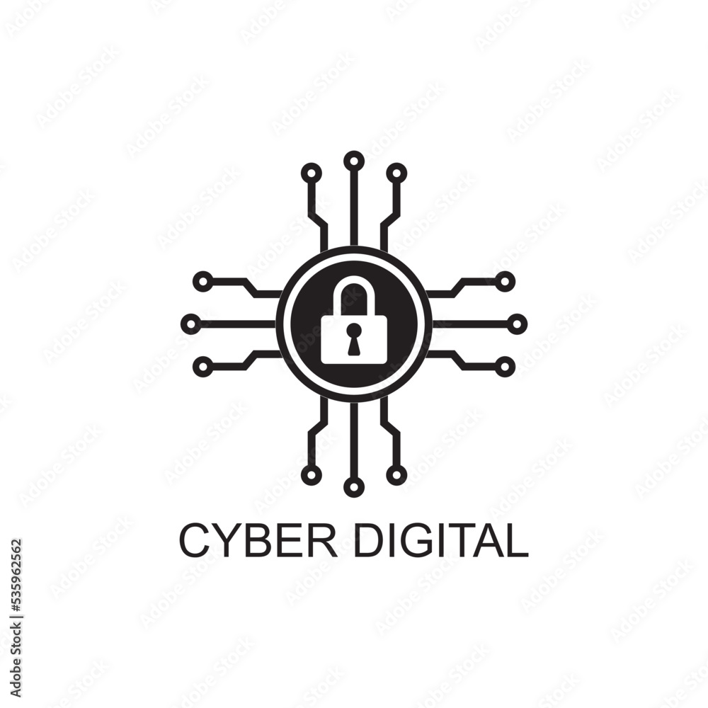cyber digital icon , security icon cyber digital icon , security icon