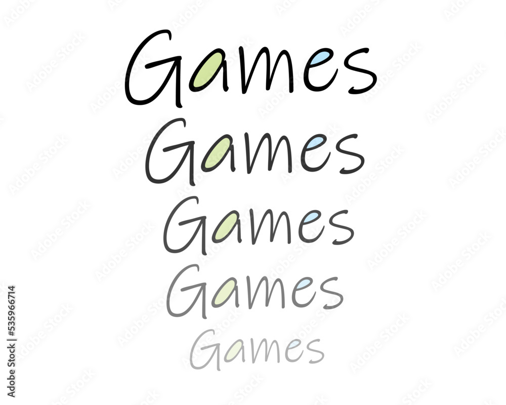games games games typography decorative vector design. eps10. 