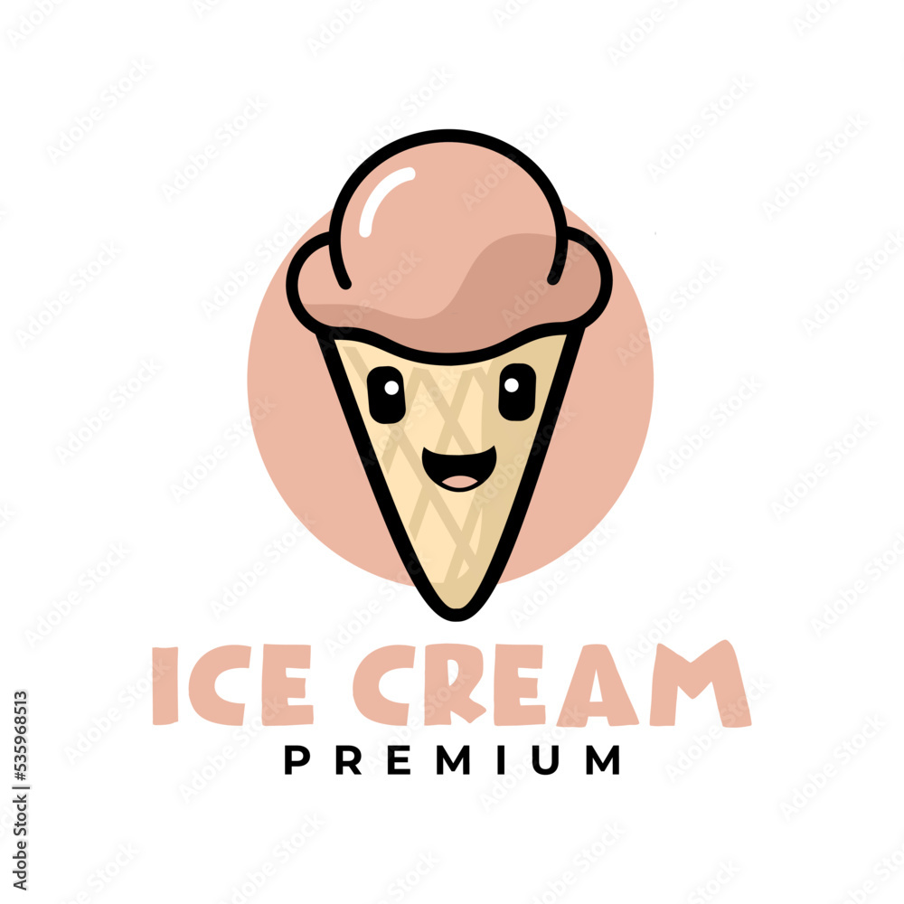 ice cream mascot illustration template. gelato cartoon vector graphic. ice cream mascot illustration template. gelato cartoon vector graphic.