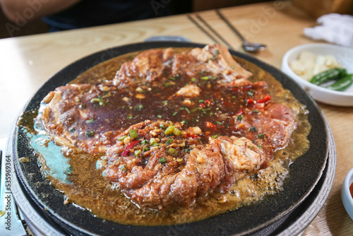 Korean representative dish, pork ribs