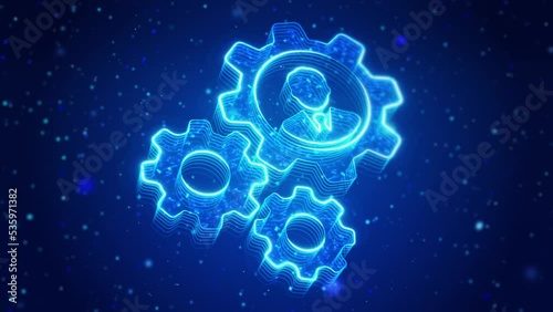 Wallpaper Mural Automation Digital Technology Virtual Screen HUD Hologram Hi Tech Loop concept IOT concept. Digital binary data and streaming digital code. Matrix background. Software Innovation technology. Business. Torontodigital.ca