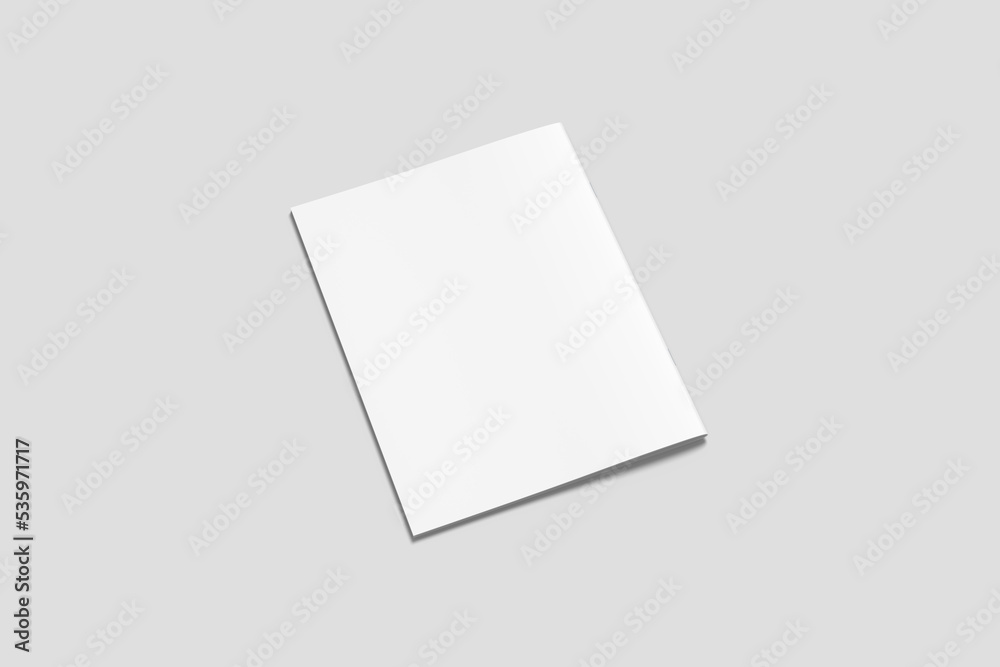 Blank back cover of us letter size brochure mockup Blank back cover of us letter size brochure mockup
