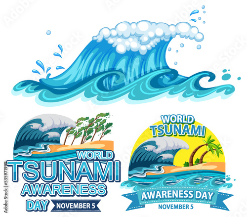 World tsunami awareness day banner design