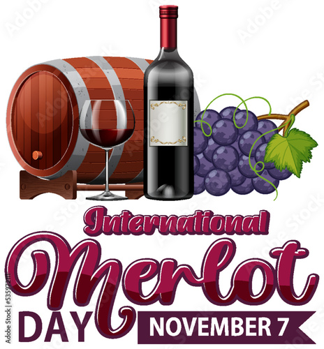 International merlot day poster design
