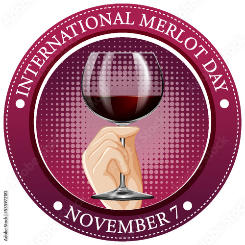 International merlot day poster design
