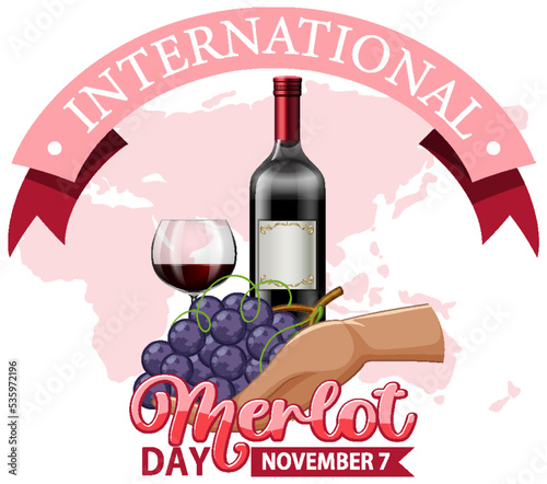 International merlot day poster design