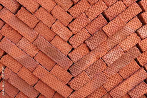 Bricks red close-up. Brick background. 
