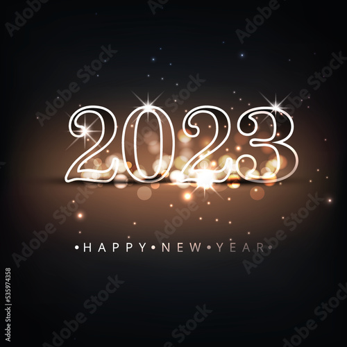 Happy 2023 new year celebration festival card background