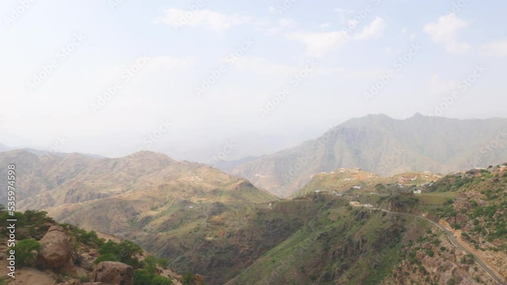 Views from the Jabal Shada mountain nature reserve in the Al Baha region of Saudi Arabia Views from the Jabal Shada mountain nature reserve in the Al Baha region of Saudi Arabia