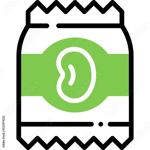 seed packet flat line icon