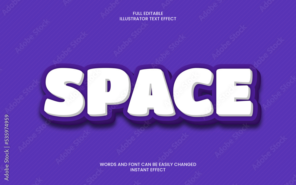 Space Text Effect