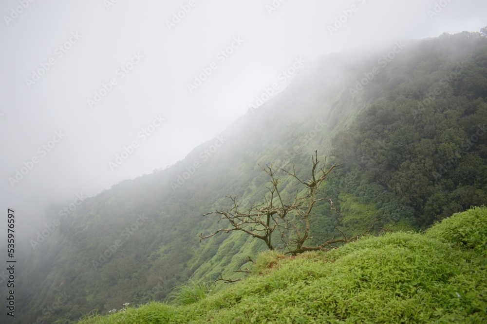mountain view near pune maharashtra, india