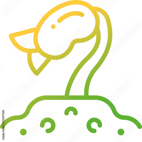 sprout gradient line icon