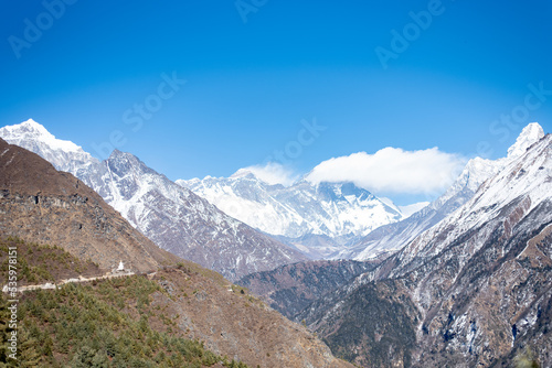 エベレスト街道 ヒマラヤ山脈 ナムチェからのエベレスト Himalaya Nepal