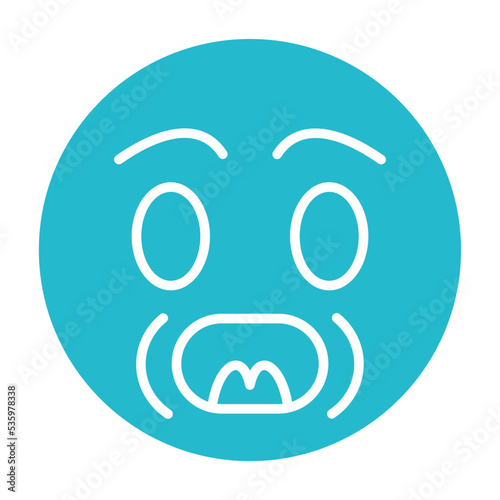 Yelling Multicolor Glyph Icon