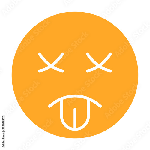 Knocked Out Multicolor Glyph Icon