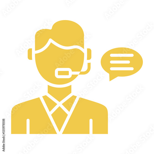 Customer Service Multicolor Glyph Icon