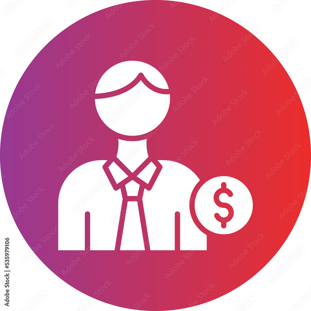 Accountant Icon Style Accountant Icon Style