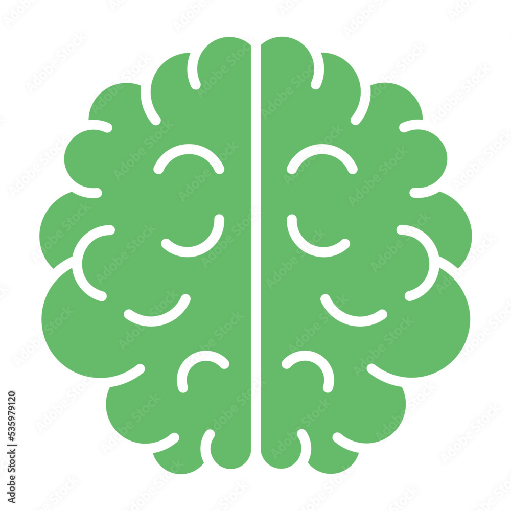 Brain Multicolor Glyph Icon Brain Multicolor Glyph Icon