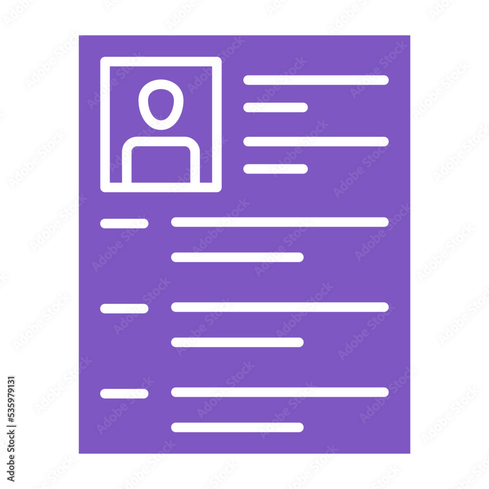 Curriculum Vitae Multicolor Glyph Icon Curriculum Vitae Multicolor Glyph Icon